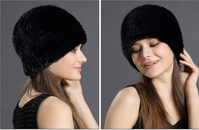 Gorro de Piel de Visón para Mujer - Calidez Elegante en Otoño e Invierno - Image 15