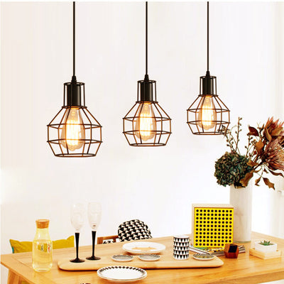 Lámpara Colgante Vintage Industrial de Tres Cabezales para Barra y Tienda - Image 2