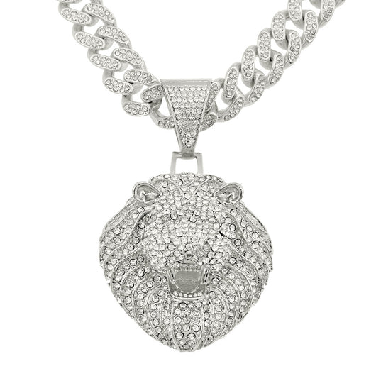 Collar Colgante Cabeza de León Diamantado 3D Personalizado para Hombre - Image 11