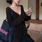 Blusa Suelta Transparente Cuello V Manga Larga Protección Solar