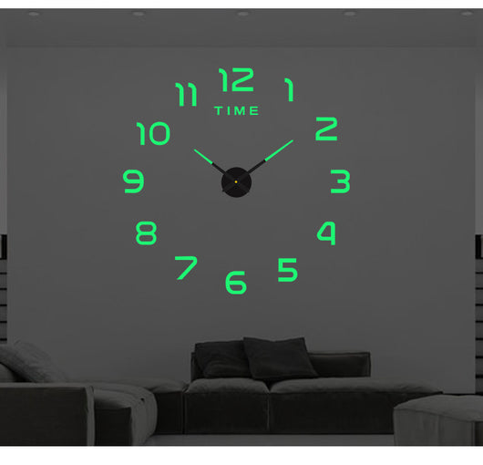 Reloj de Pared Silencioso con Luz Nocturna y Adhesivos Decorativos - Image 8