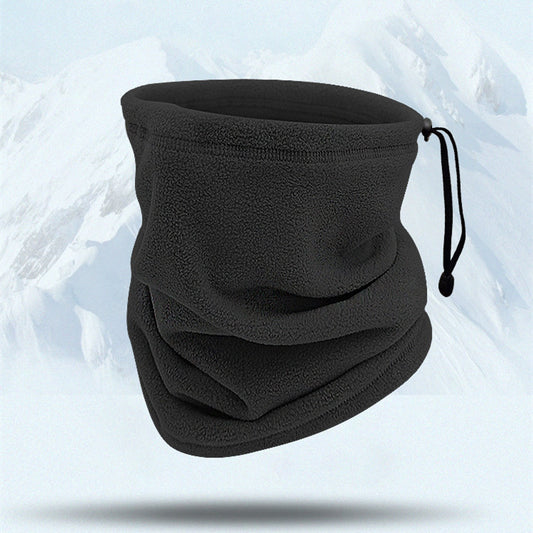 Cuello Térmico Deportivo con Cordón Ajustable - Forro Polar para Ciclismo