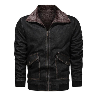 Chaqueta Denim Acolchada Oversize para Hombre Talla Grande - Image 12