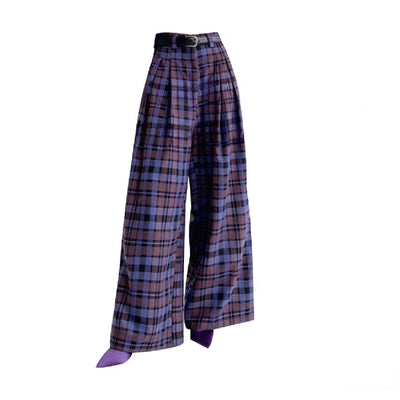 Pantalones Anchos de Cintura Alta Reductores Estilo Retro para Mujer - Image 6