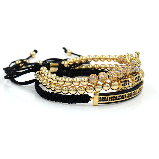 Pulsera Hexagonal Doble Fila con Cristales en Cresciente - Image 4