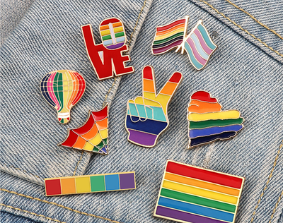 Broche Arcoíris de Seis Colores Estilo Europeo Americano