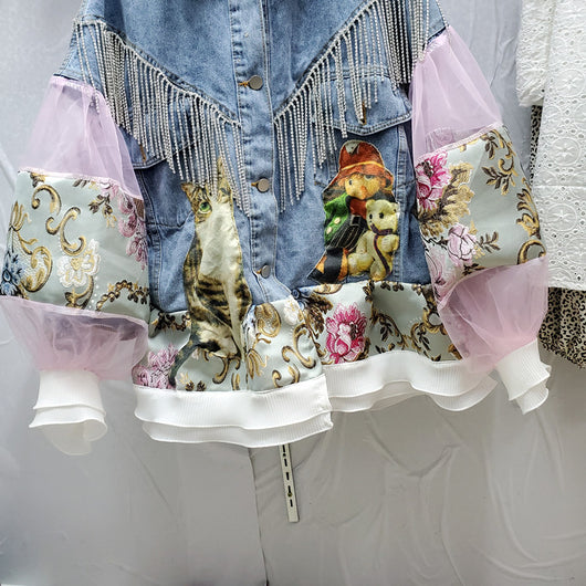 Chaqueta Denim para Mujer con Mangas Farol - Image 5