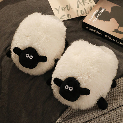 Pantuflas de Algodón Cordero Suave para Mujer Invierno - Image 13