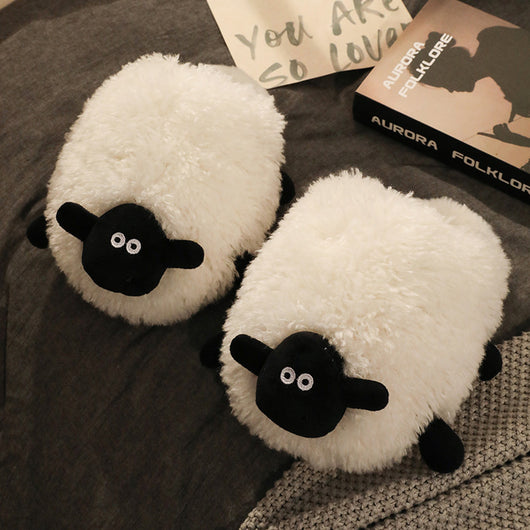 Pantuflas de Algodón Cordero Suave para Mujer Invierno - Image 13