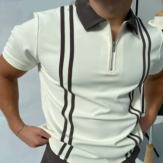 Polo Tejido Jacquard con Cierre - Camiseta Elegante para Hombre - Image 2