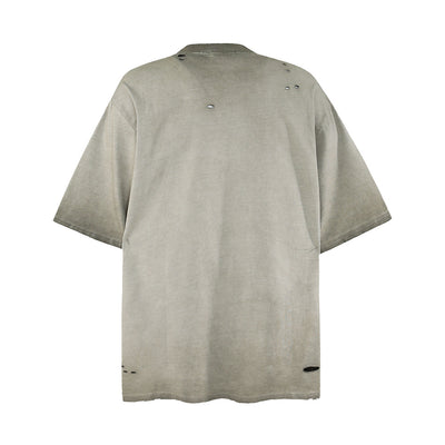 Camiseta Punk Desgastada de Manga Corta para Hombre - Image 11