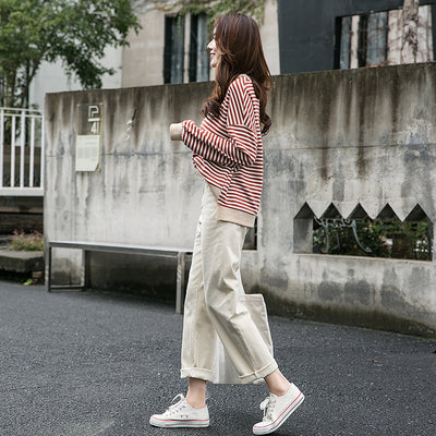 Jeans Sueltos de Cintura Alta Versátiles para Mujer - Image 3