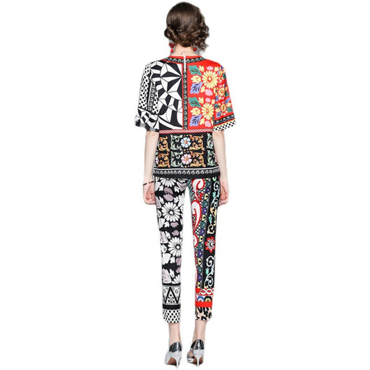 Conjunto Estampado de Moda Juvenil - Playera y Pantalón Corto - Image 5