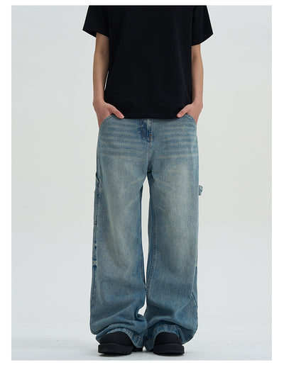 Jeans Lavados Rectos Oversize de Pierna Ancha - Image 10