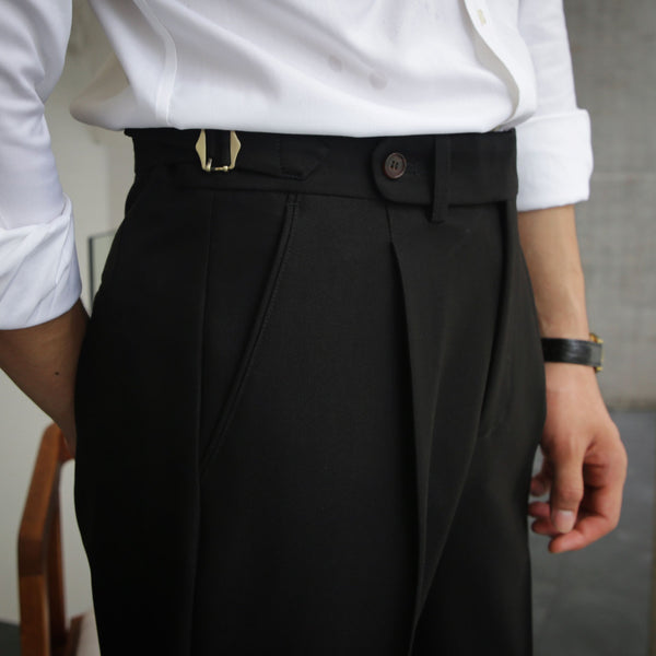 Pantalones Business Casual de Talle Alto Texturizados para Hombre