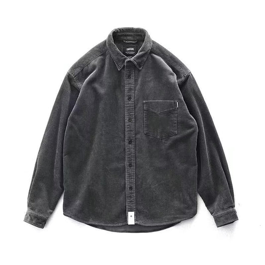 Camisa Cargo Vintage de Pana Suelta para Hombre - Image 2