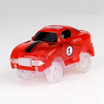 Translucent red toy fire truck with clear wheels, white ladder detail, and 'FIRE TRUCK' text on the side. - Image 15