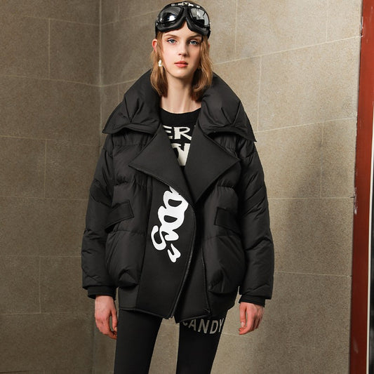 Chaqueta Acolchada Blanca con Cuello Solapa - Plumas de Pato Premium - Image 2