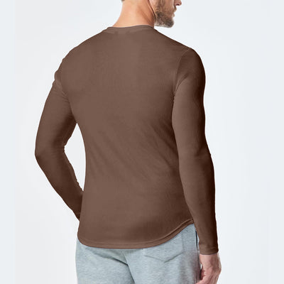Camiseta Manga Larga Hombre Otoño Invierno - Diseño Sólido Casual - Image 13