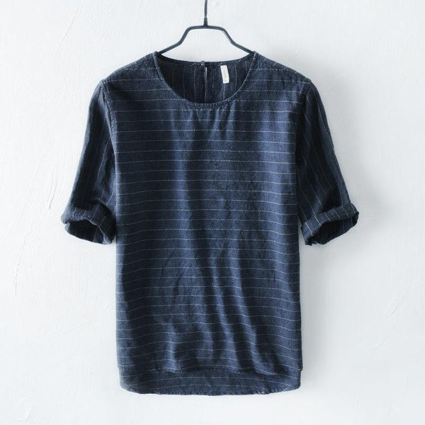 Playera Casual Estilo Chino de Manga Corta para Hombre