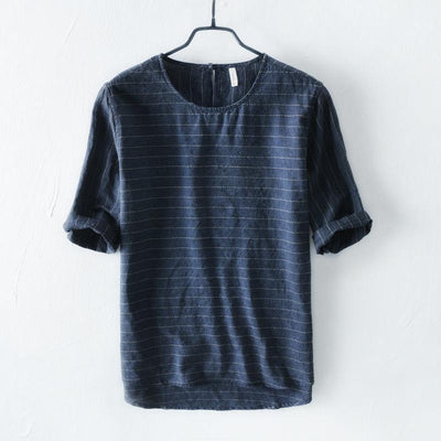 Playera Casual Estilo Chino de Manga Corta para Hombre