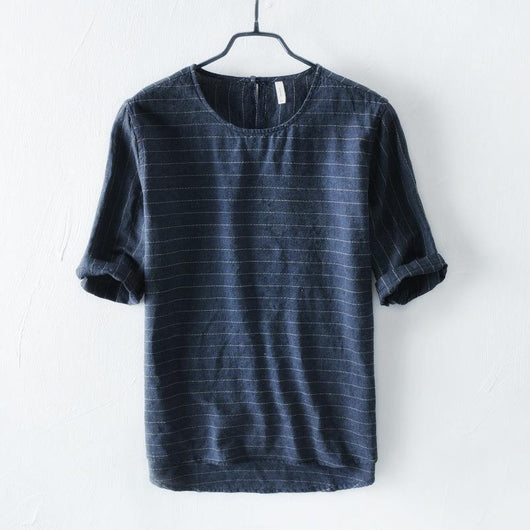 Playera Casual Estilo Chino de Manga Corta para Hombre