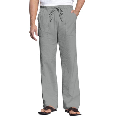 Pantalones de Playa para Hombre en Algodón y Lino con Cintura Elástica - Image 7