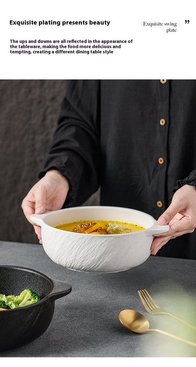 Tazón Minimalista para Fideos Instantáneos con Diseño Binaural Japonés - Image 15