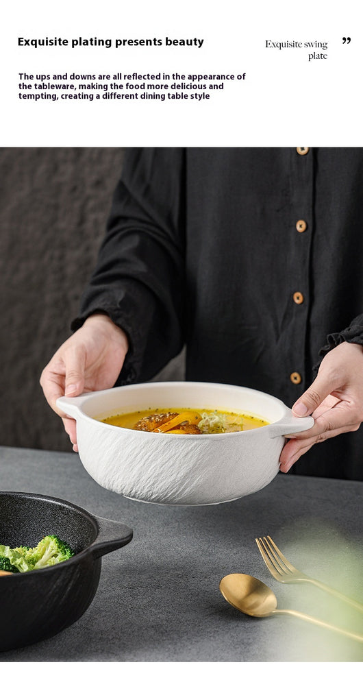 Tazón Minimalista para Fideos Instantáneos con Diseño Binaural Japonés - Image 15