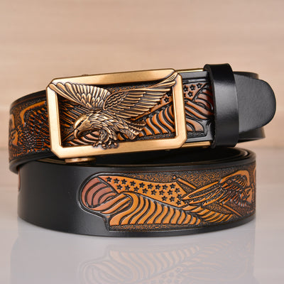Cinturón de Cuero para Hombre con Águila Grabada - Image 7