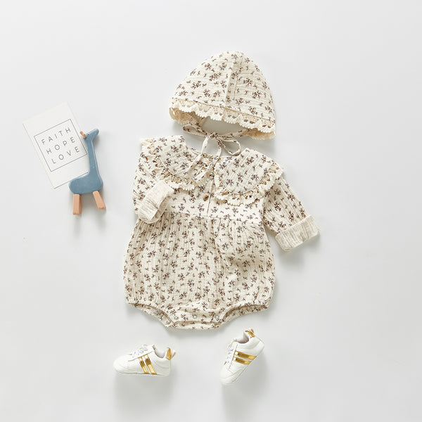 Bodys de Bebé Niña Otoño con Cuello Amplio y Estampado Floral