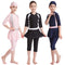 Traje de Baño Infantil Clásico de Color Sólido