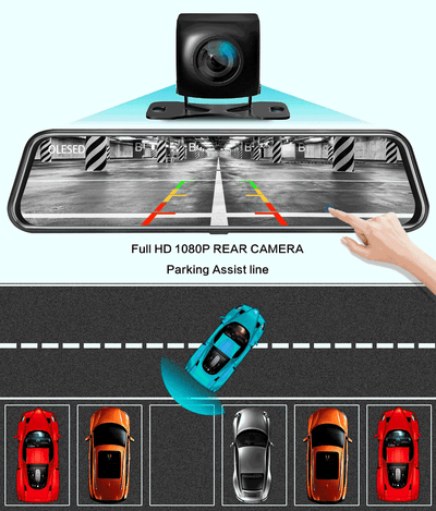 Espejo Retrovisor con Cámara Dashcam Dual Frontal y Trasera - Image 44