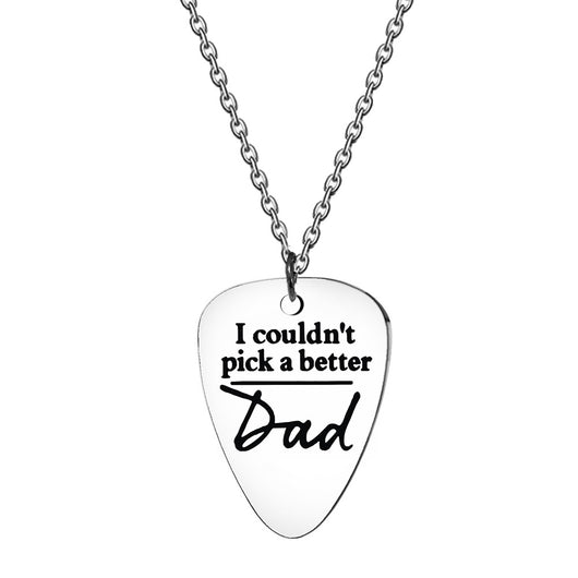 Llavero Acero Inoxidable para Papá con Diseño de Púa de Guitarra - Image 4