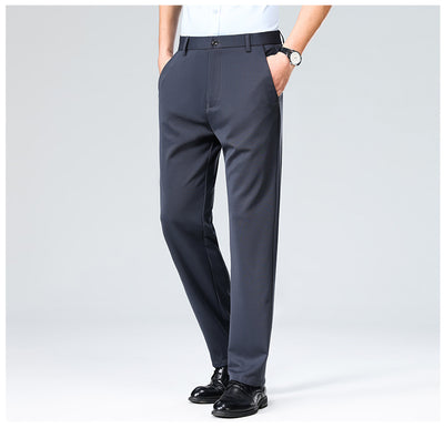 Pantalones Casuales Ejecutivos Slim Fit Ice Silk Antirruga para Hombre - Image 27