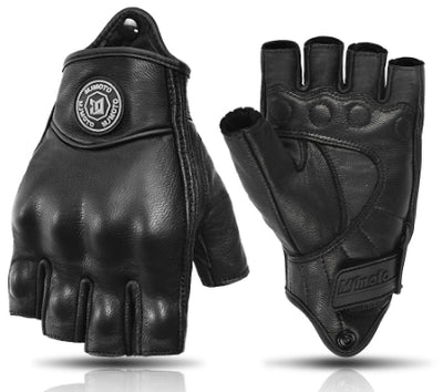 Guantes de Ciclismo Retro Medio Dedo en Cuero Oveja - Resistentes al Desgarre - Image 4