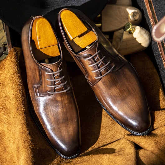 Zapatos de Cuero para Hombre Transpirables con Cordones y Acabado Artesanal - Image 26
