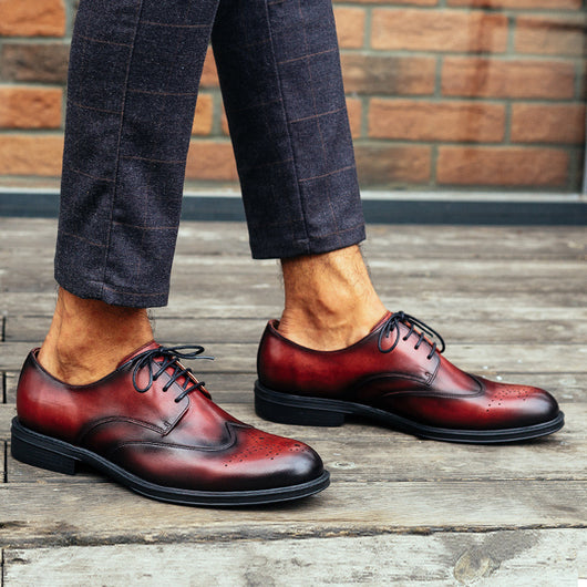 Zapatos de Cuero Casuales con Cordones para Hombre - Image 4
