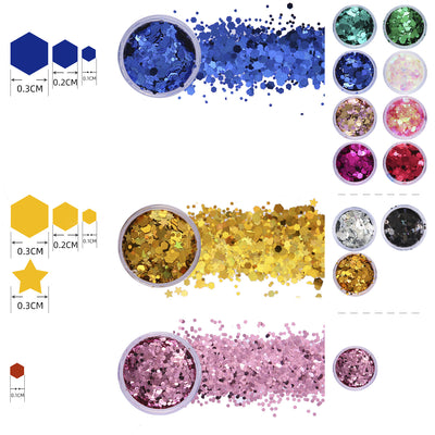 Purpurina Hexagonal 12 Colores Premium - Brillo Profesional - Image 9