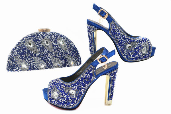 Zapatos Peep Toe Fiesta Elegantes con Bolso Juego