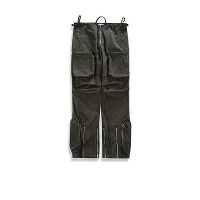 Pantalones Casuales con Detalles de Cremallera y Pliegues - Unisex Estilo Urbano - Image 7