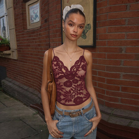 Camisola Sensual con Encaje Transparente - Image 4