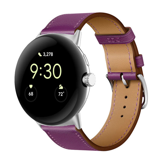 Correa de Cuero PU Bicolor para Google Watch - Estilo y Durabilidad - Image 40