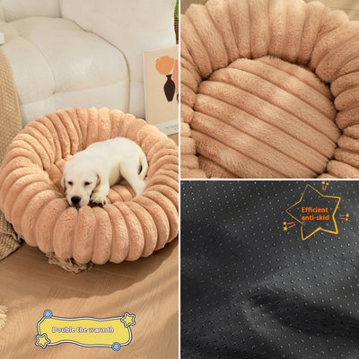 Cama Térmica Redonda de Felpa para Gatos y Perros - Nido Acogedor Invierno - Image 31