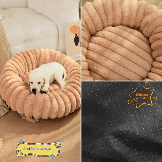 Cama Térmica Redonda de Felpa para Gatos y Perros - Nido Acogedor Invierno - Image 31