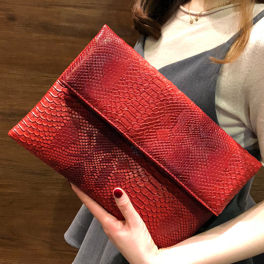 Cartera de Mano Estampado Serpiente Multiuso Gran Capacidad - Image 2