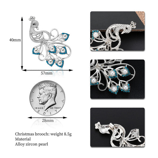 Broche Pavo Real de Diamantes Completos - Aleación de Alta Calidad - Image 6