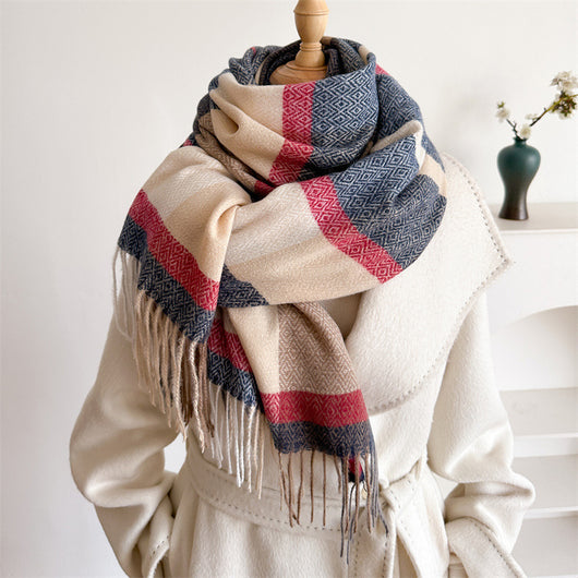 Bufanda Unisex Otoño Invierno con Borlas - Versátil para Cualquier Estilo - Image 4