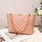 Bolso Bandolera Mujer Capacidad Grande Diseño Rombo Cadena Premium