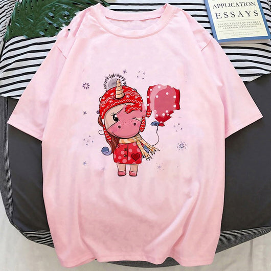 Playera Navideña con Estampado de Papá Noel y Reno - Image 45